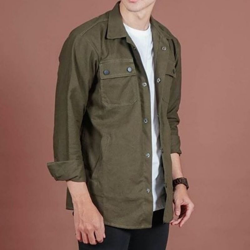 JAKET SEMI PARKA ORIGINAL//JAKET TRUCKER//JAKET KANVAS//JAKET PRIA-5