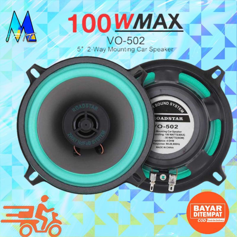 Speaker Subwoofer Mobil HiFi 5 Inch 100W 1 PCS Spiker Speker Extra Bass - Canter / Speaker Aktif Meg