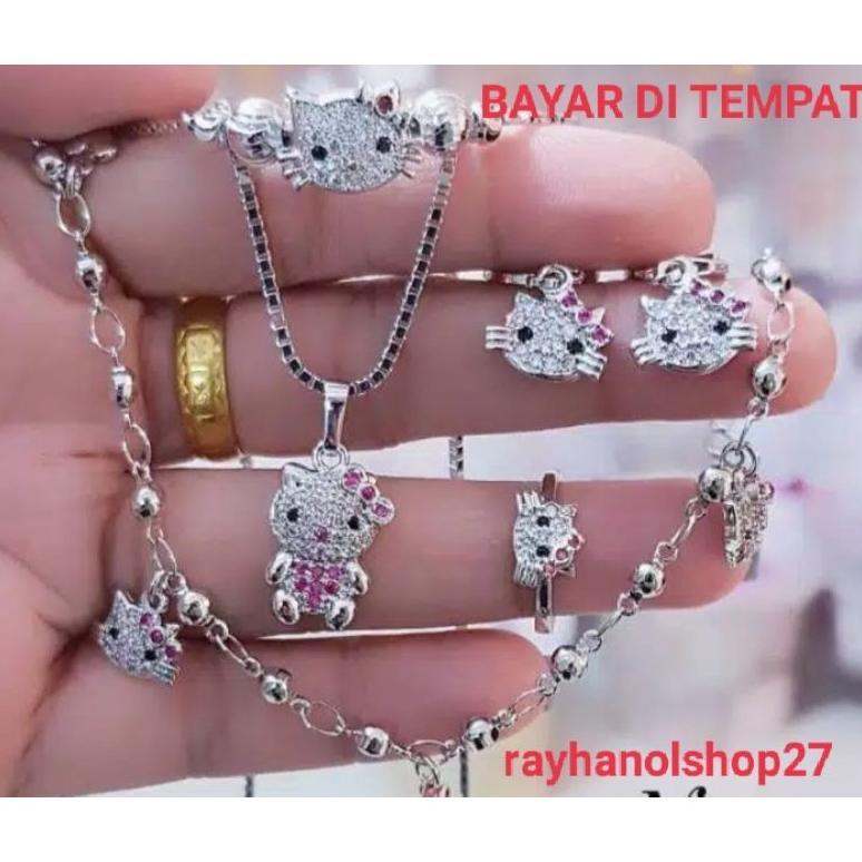 Set Anak H K Silver Titanium Asli