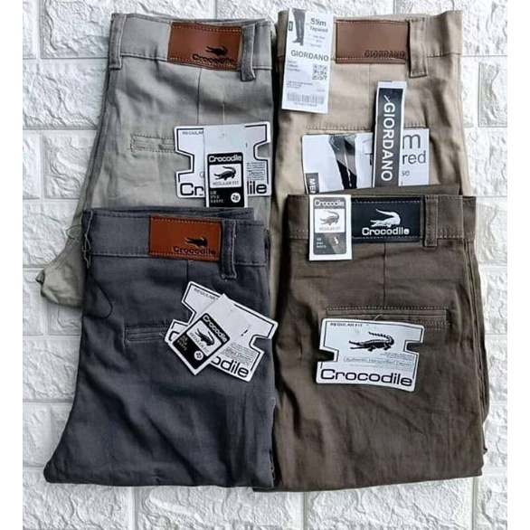 (COD) CELANA CHINO Panjang Pria Slimfit KERJAHARIAN Santai Casual Formal Hitam Abu Cream Mocca Size 27-38