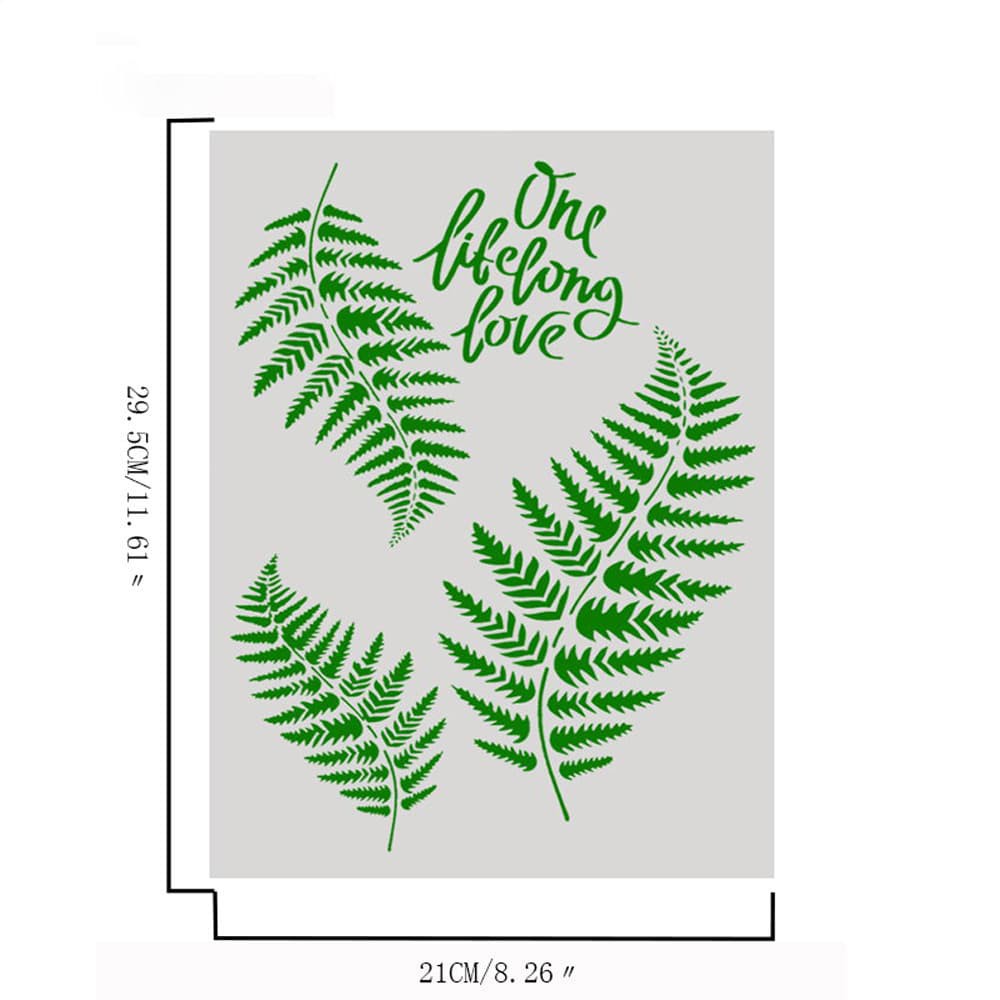 Plastic Stencil - One Lifelong Love Pattern (29,5x21,0cm)