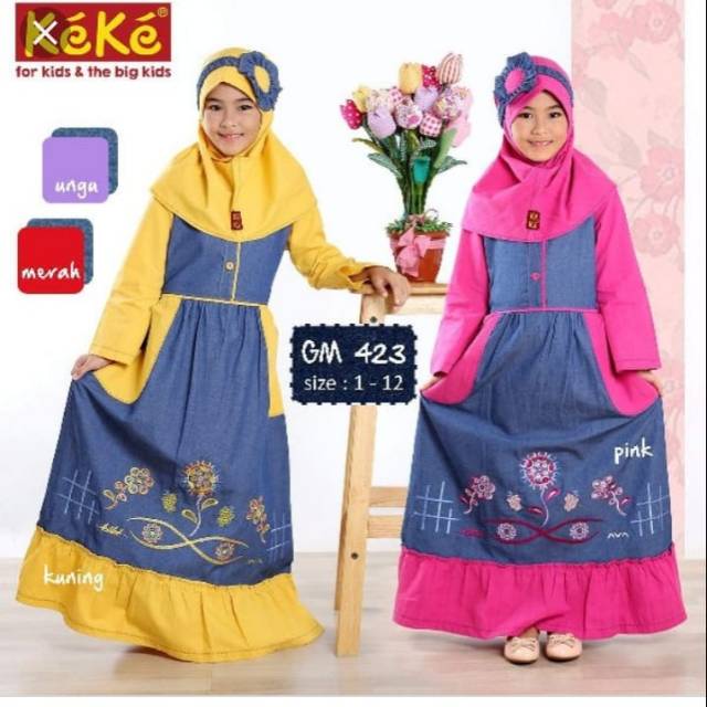 AshabilKeke Gamis Anak Keke GM 423 No 3, 5, 6, 8, 9, 11
