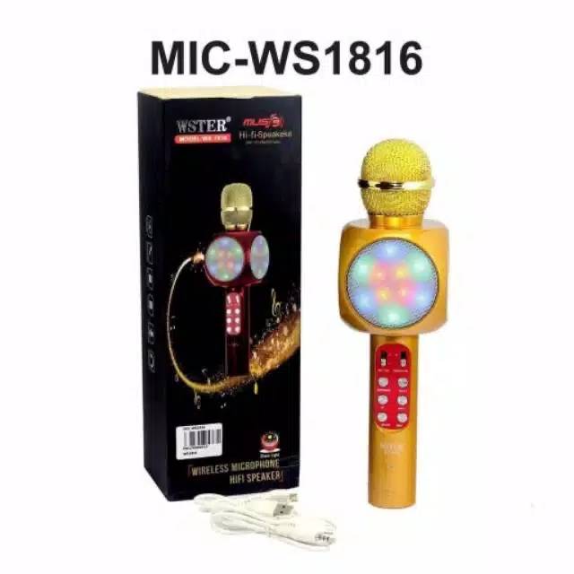 Mic bluetooth WS 1618  karaoke portable wireles