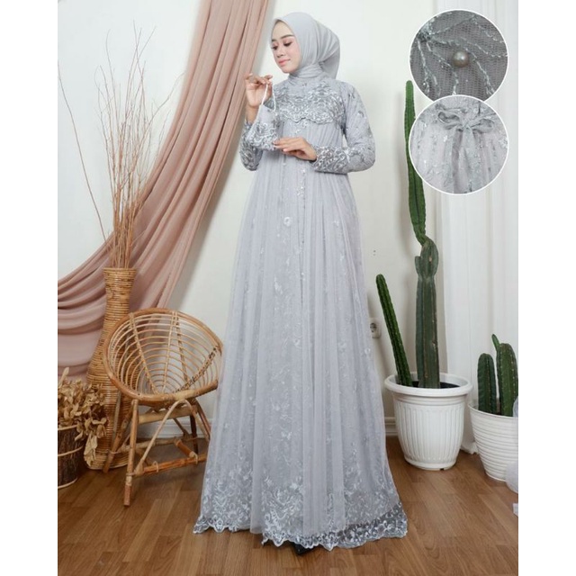 GAMIS BRUKAT TILLE MIX TUTU LAYLA - GAMIS TILLE PESTA - GAMIS TILLE KEKINIAN