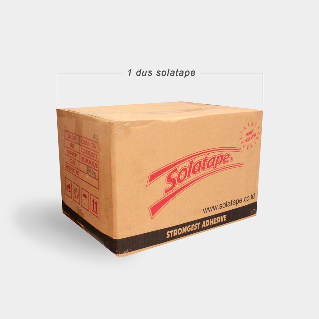 

LAKBAN BENING-COKLAT 45mm x 110 YARD SOLATAPE 1 DUS 72R INSTANT/SAMEDAY