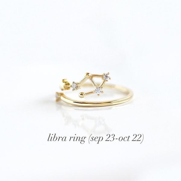 Cincin Terbuka Berlian Kristal 12 Konstelasi Fashion Korea