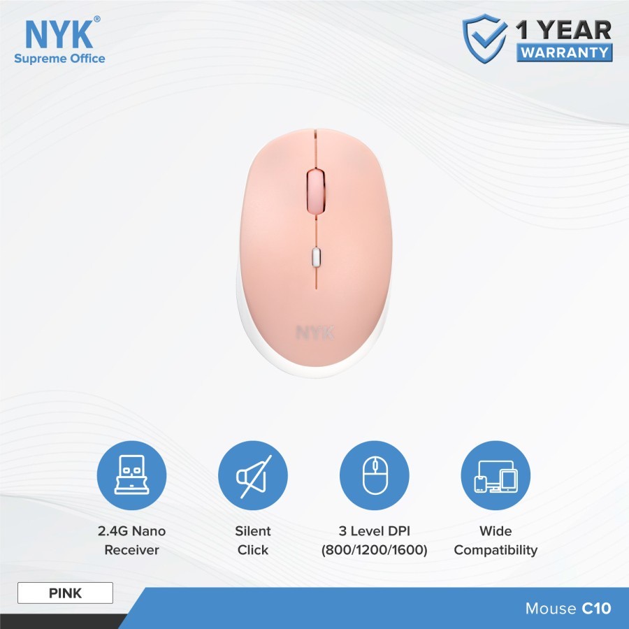 NYK Supreme C10 Mouse Wireless 2.4G Silent Click