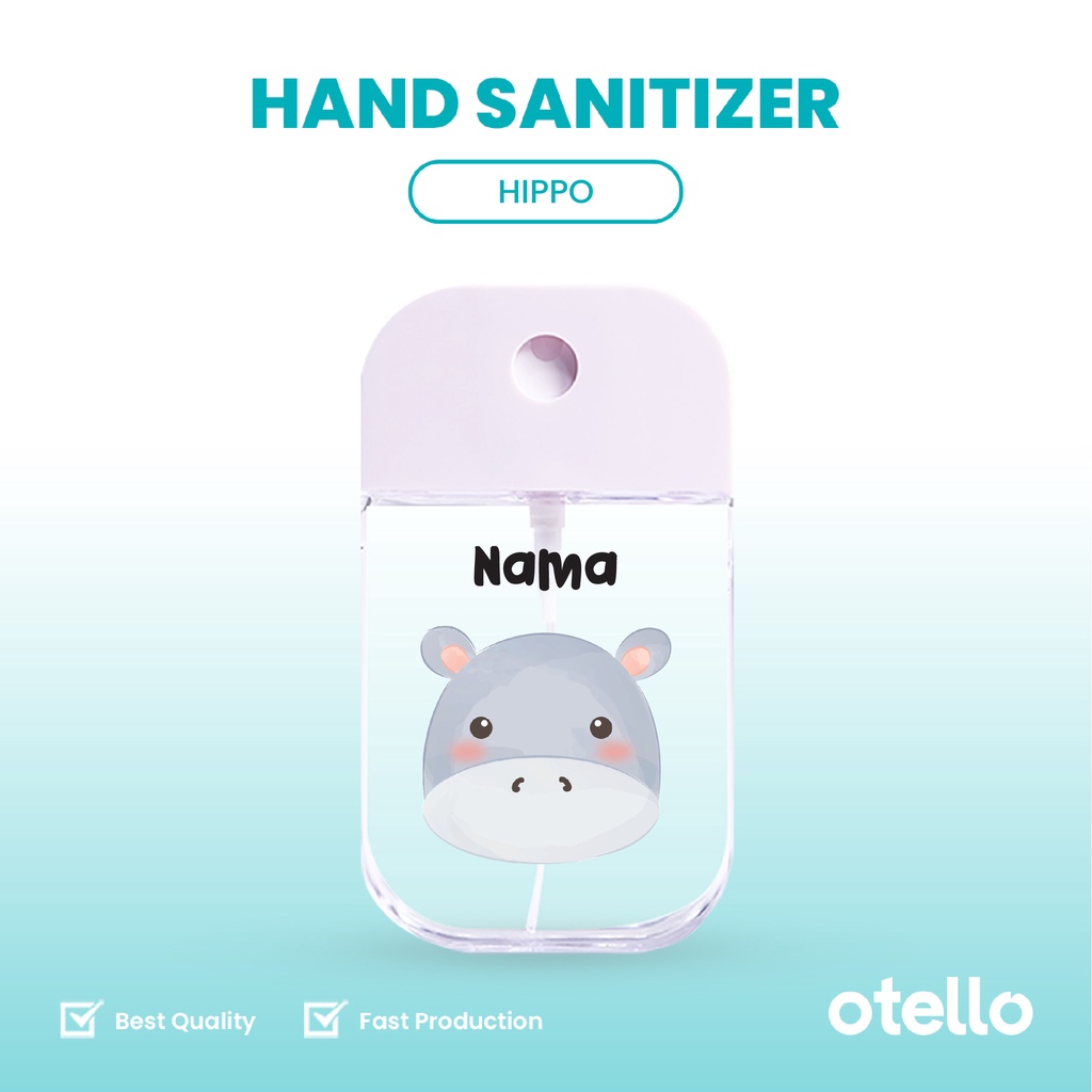 Otello Pocket Hand Sanitizer Bottle Animal Watercolor Spray Botol Semprot
