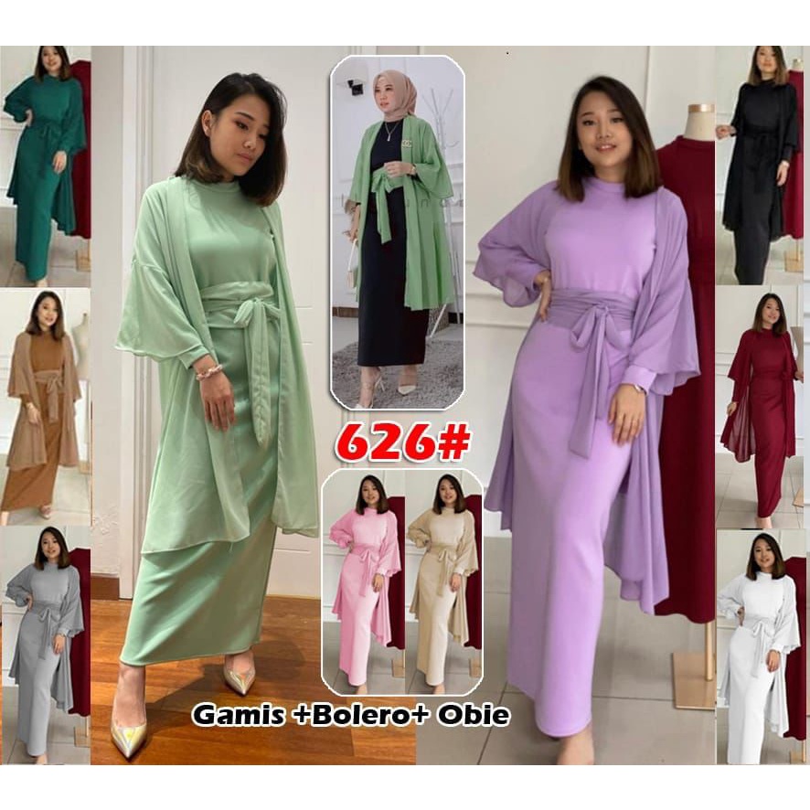 626#gamis+bolero+obie/dress muslim/dress bolero/fashion muslim wanita