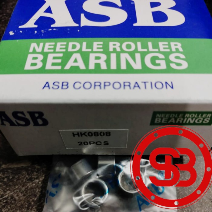 BEARING LAKER LAHER BAMBU HK 0808 ASB NEEDLE ROLLER 8MM x 12MM X 8MM