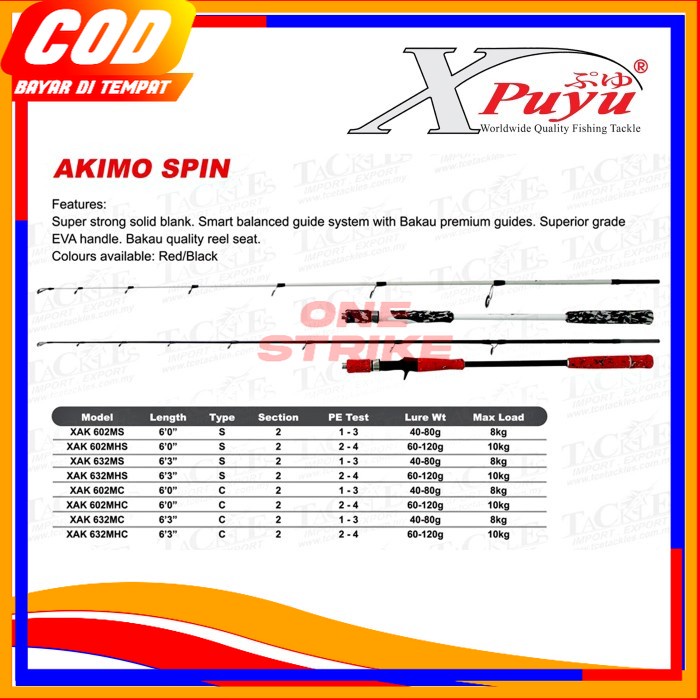 JORAN PANCING XPUYU ROD AKIMO SPIN - 602MC