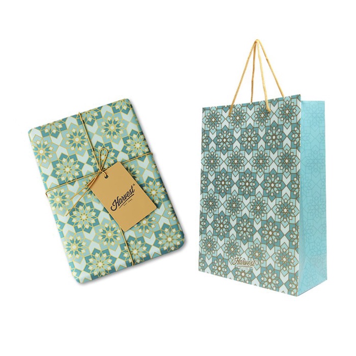 

✨ BISA COD ✨ Paket Kertas Kado & Paper Bag Idul Fitri Harvest Gift Set - Karunia 4