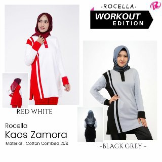 Rocella Kaos Zamora / Kaos Olahraga Wanita / Kaos Olahraga Muslimah / Kaos Olahraga Wanita Jumbo