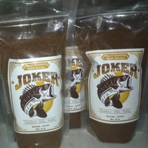 

HLSė Pelet goreng Joker Amis Wangi , untuk ikan tombro, patin,nila, 300gr ♠Q2