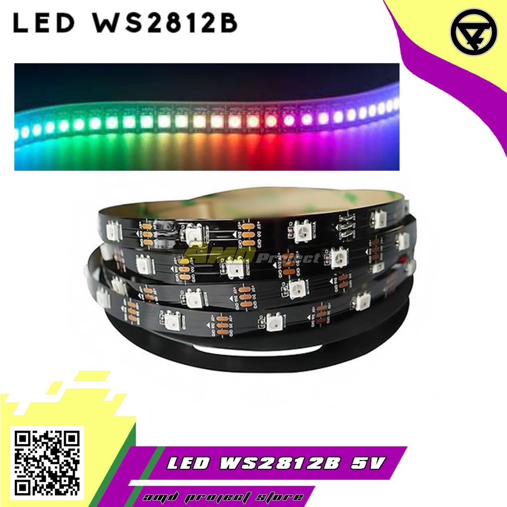 Jual RGB Smart LED Strip WS2812B Lampu WS2812 IP33 Harga Per 1 Mata Led ...