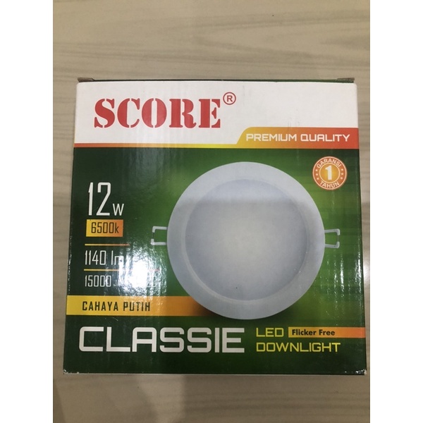 LED PANEL SCORE CLASSEI 12W 18W PUTIH KUNING