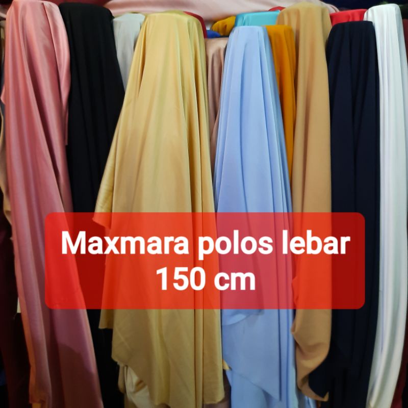 Jual Kain Maxmara Silk Polos Original Lbr Cm Warna Lengkap Hrga Per Cm Shopee Indonesia