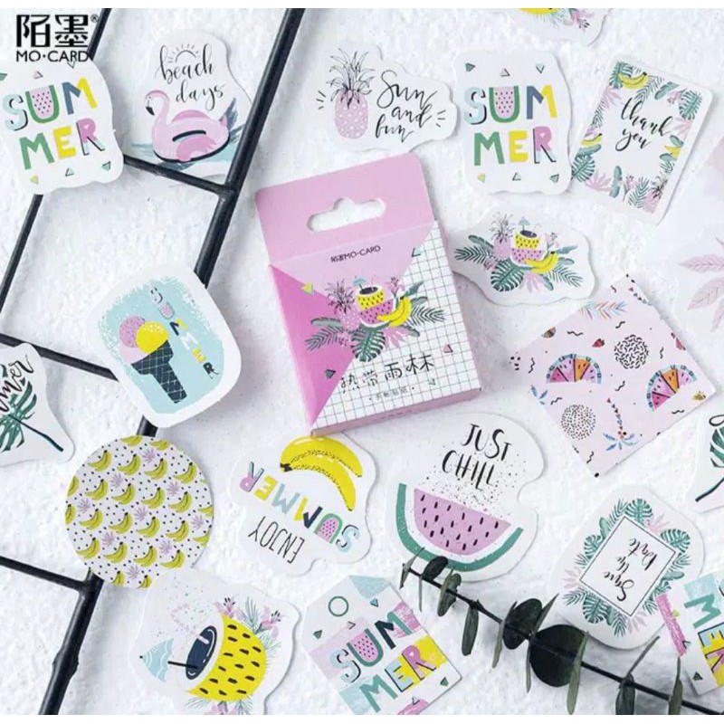

[RT] 45 pcs STIKER AESTHETIC UNTUK JURNAL STICKER DECO KOTAK