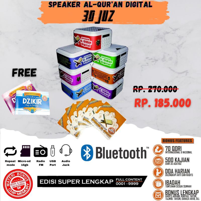 [BISA COD] Speaker Al Quran digital Sunnah hafalan muratal Al-Qur'an