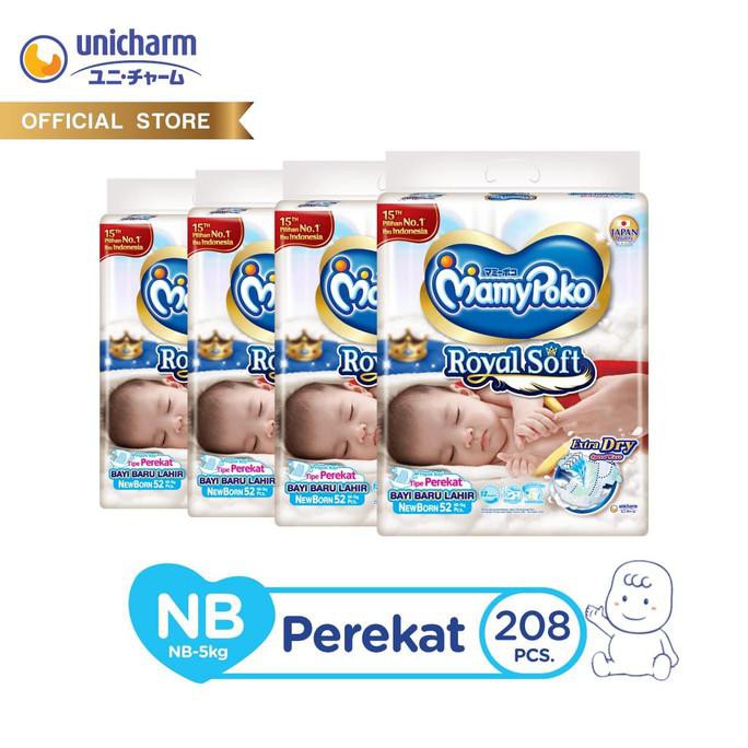 MamyPoko Popok Perekat Extra Soft - NB 52 - Karton isi 4