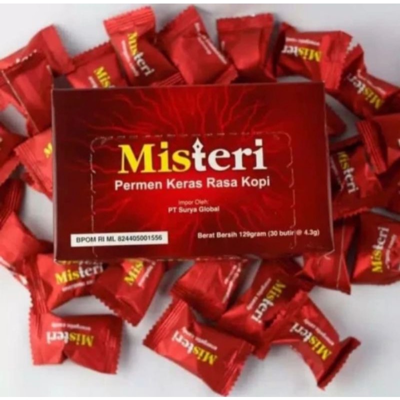 Jual Misteri Ginseng And Coffee Energetic Candy Permen Kopi Bpom Isi