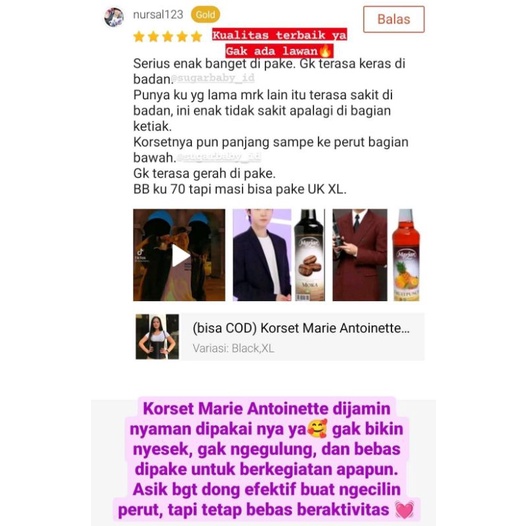 Korset Marie Antoinette (EXTRA BONUS 2 Produk) merampingkan tubuh mengencangkan payudara mengecilkan perut waist shaper bellycare byc_shop sculpt