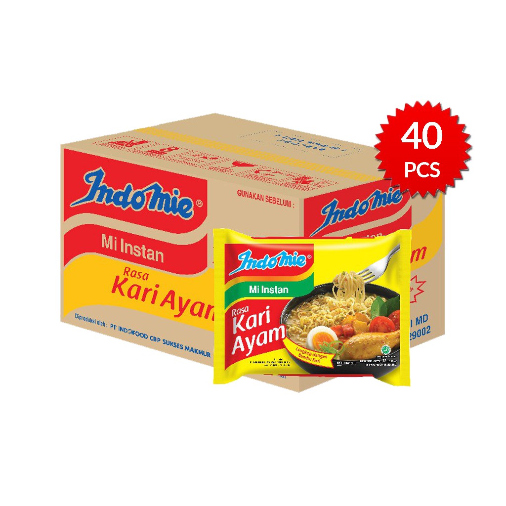 

Indomie Kuah Rasa Kari Ayam | 1 Dus | 40 pcs