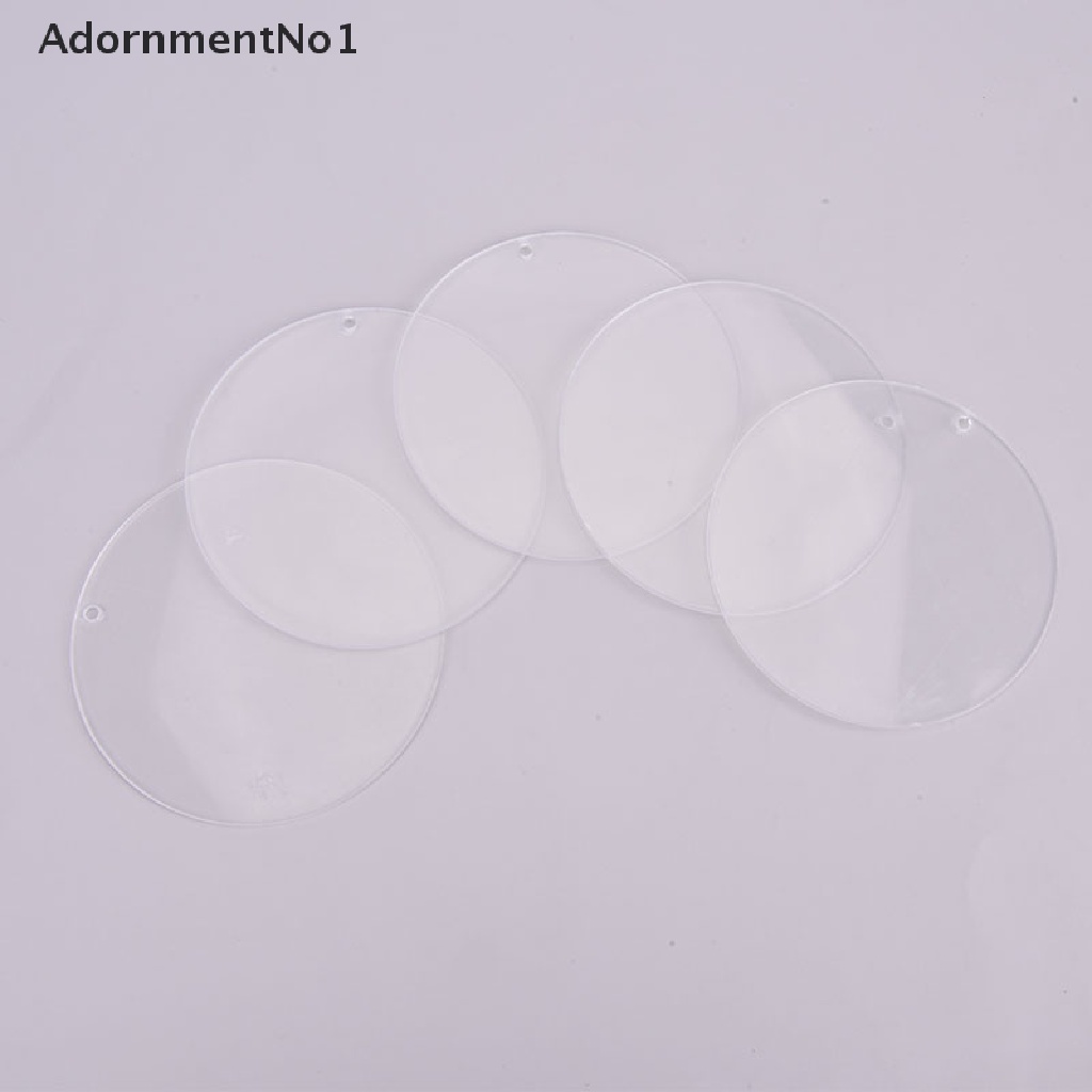 [AdornmentNo1] 10PCS Acrylic Clear Circle Discs Keychain Blanks Tassels Keyrings DIY Pendants [new]