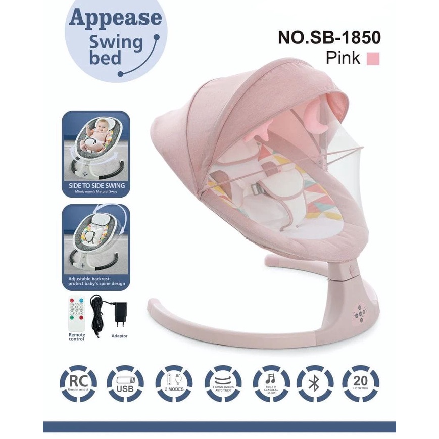 Spacebaby SB-1850 Baby Swing Bed / Kursi Ayun Bayi Elektrik