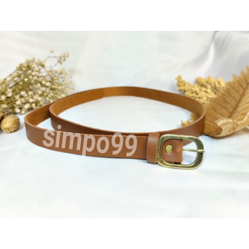 SMP99 - Ring Belt Tic Hitam, Tic Coklat / Ring Belt Oval Warna Emas / Belt Agner / 2 Colour / Ikat Pinggang Wanita Belt Aigner Terlaris /Ikat Pinggang/Sabuk /Sabuk Wanita/Ikat Pinggang Remaja Ikat Pinggang Korea/Ikat Pinggang Murah Berkualitas