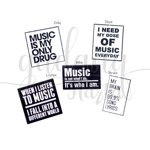 Pin About Music Pin Bros Tas Motif Kata Kata Unik GH 208808