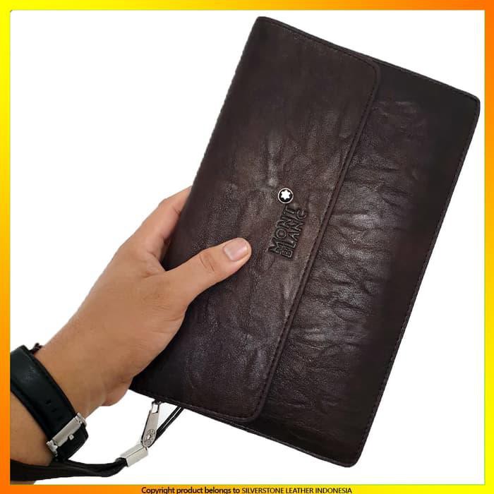 Handbag Montblanc CL-21 Clutch Hand Bag Tas Tangan Pria 2 - Hitam