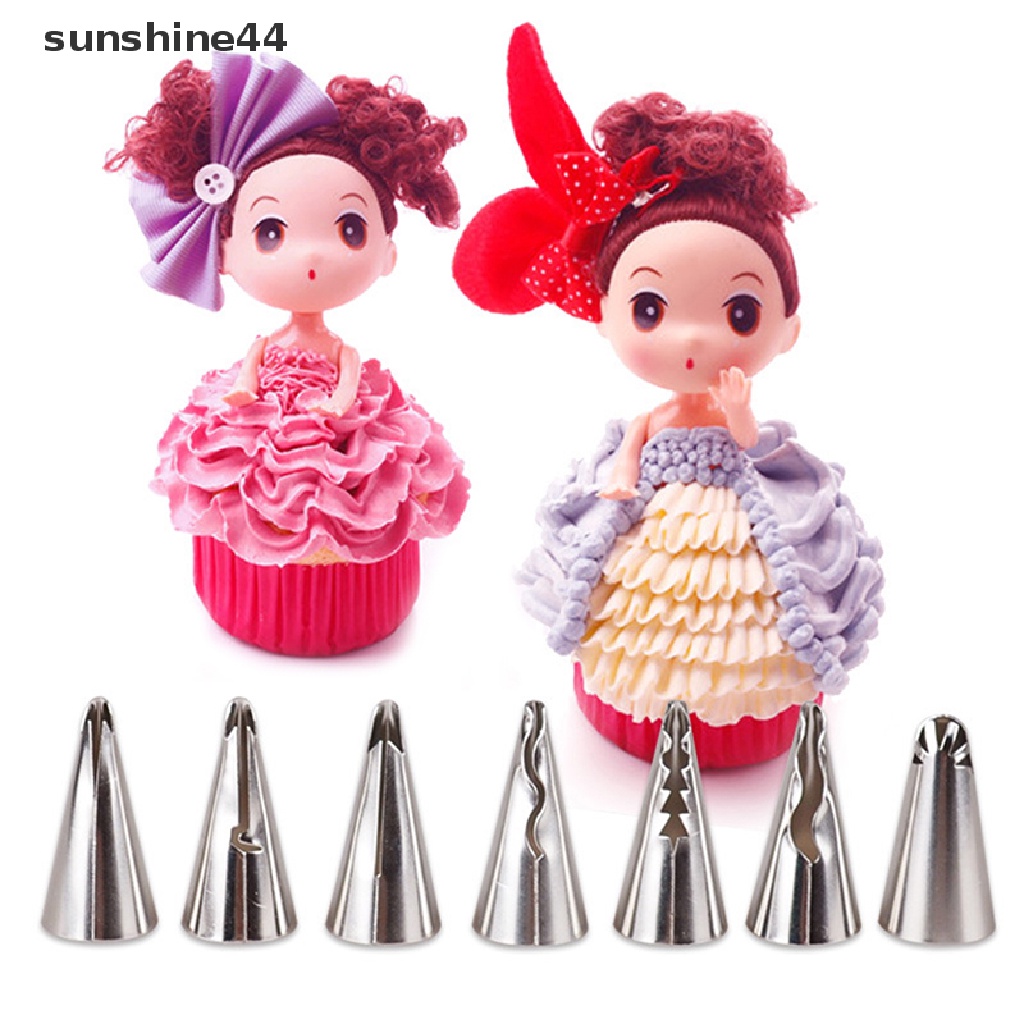 Sunshine 1Pc Spuit Piping Icing DIY Bahan Stainless Steel Untuk Dekorasi Kue