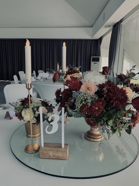 Tempat Lilin Tinggi Polos Minimalis 40 35 30 Cm Set 3 Kuningan Candle Holder - Mk Aluminium