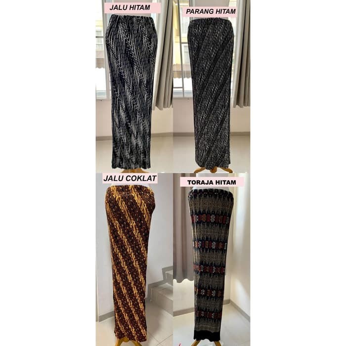Rok Plisket motif batik warna terlaris / bawahan kebaya / rok batik / Maxi Skirt / Rok Panjang Prisket / kebaya motif paya silver/ROK PLISKET