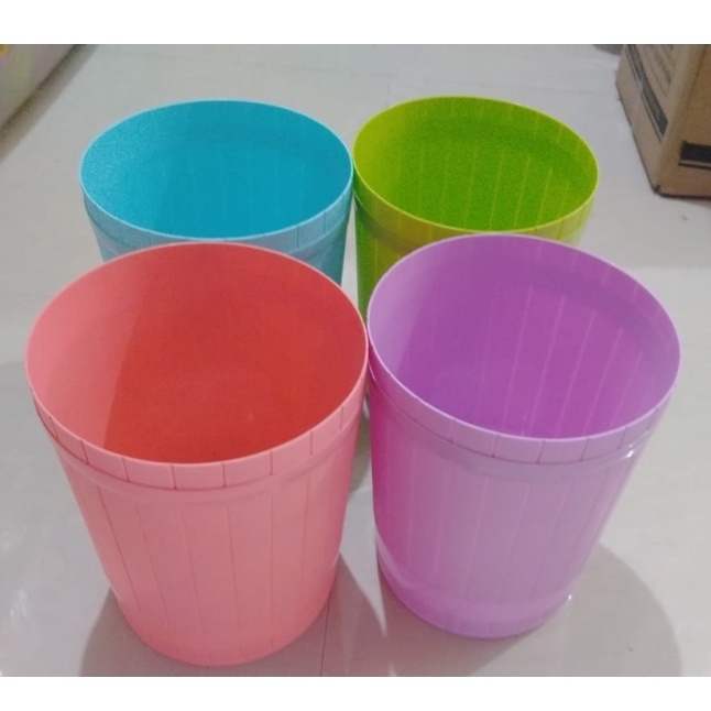 Tempat Sampah Kecil Kos Plastik Warna Lucu Murah