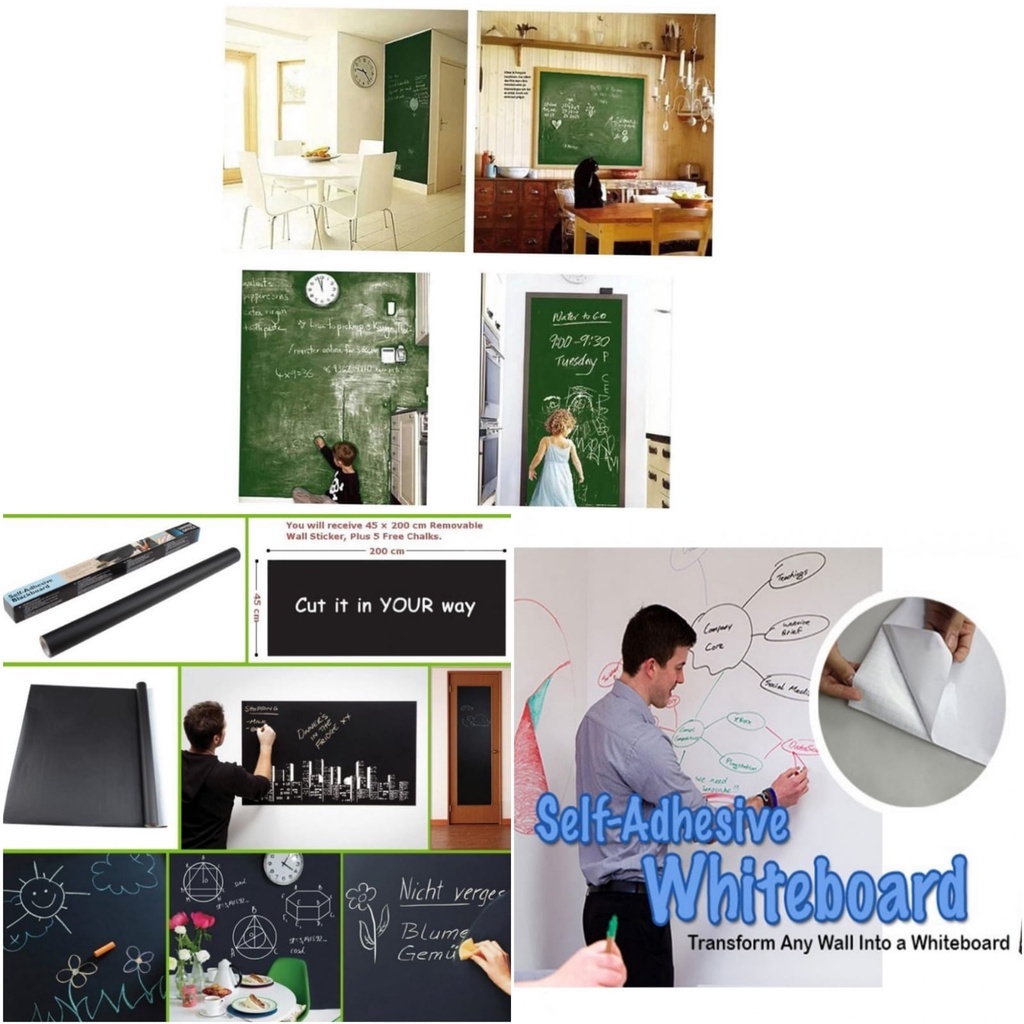

PAPAN TULIS ANAK WHITE BOARD GREEN BOARD BLACK BOARD STIKER BOARD PUTIH 45 X 2METER STIKER DINDING WALLPAPER