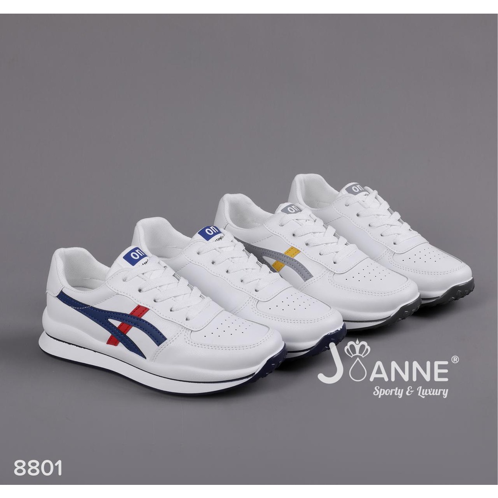 JOANNE Leather Sneakers Shoes #8801 ORIGINAL