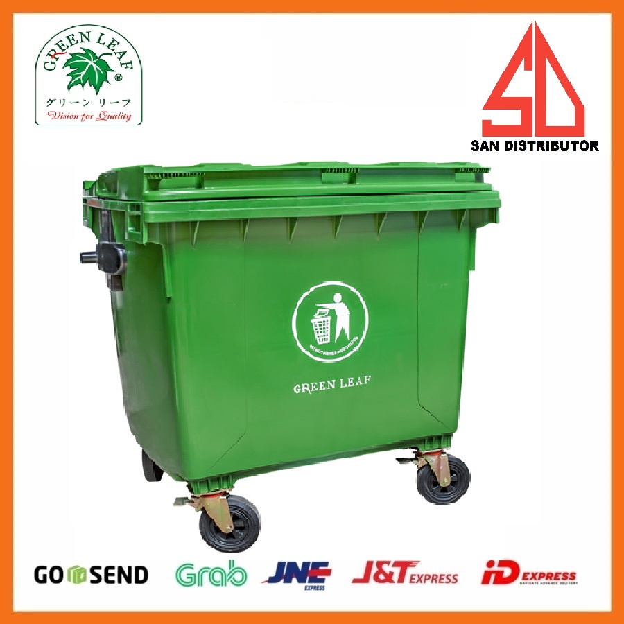 BIO Dustbin (With Step) 1100 L / Tempat Sampah dengan Pijakan injak / tong kotak sampah