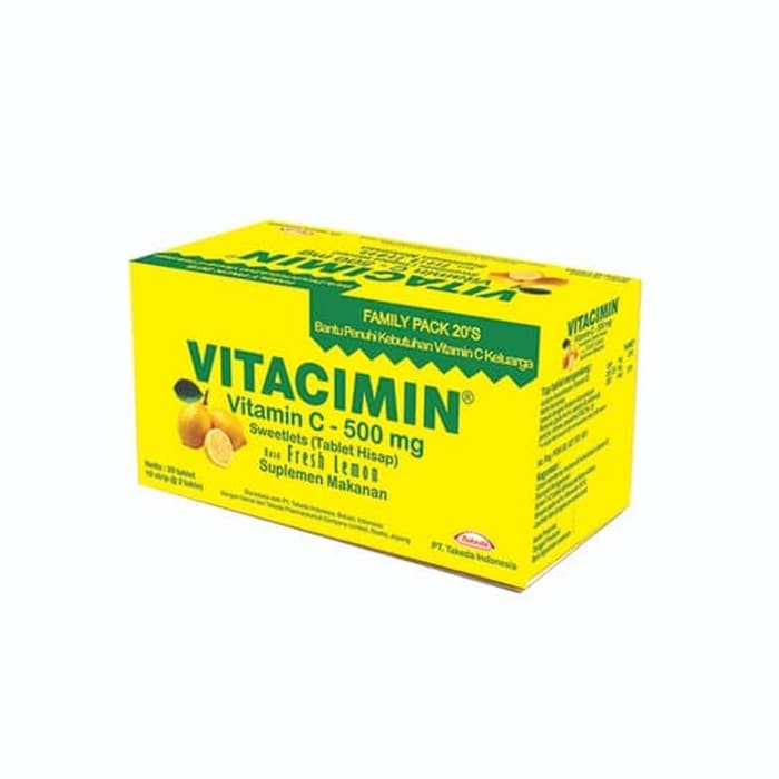 VITACIMIN C 500mg (1 Box isi 10 strip @2 tablet).
