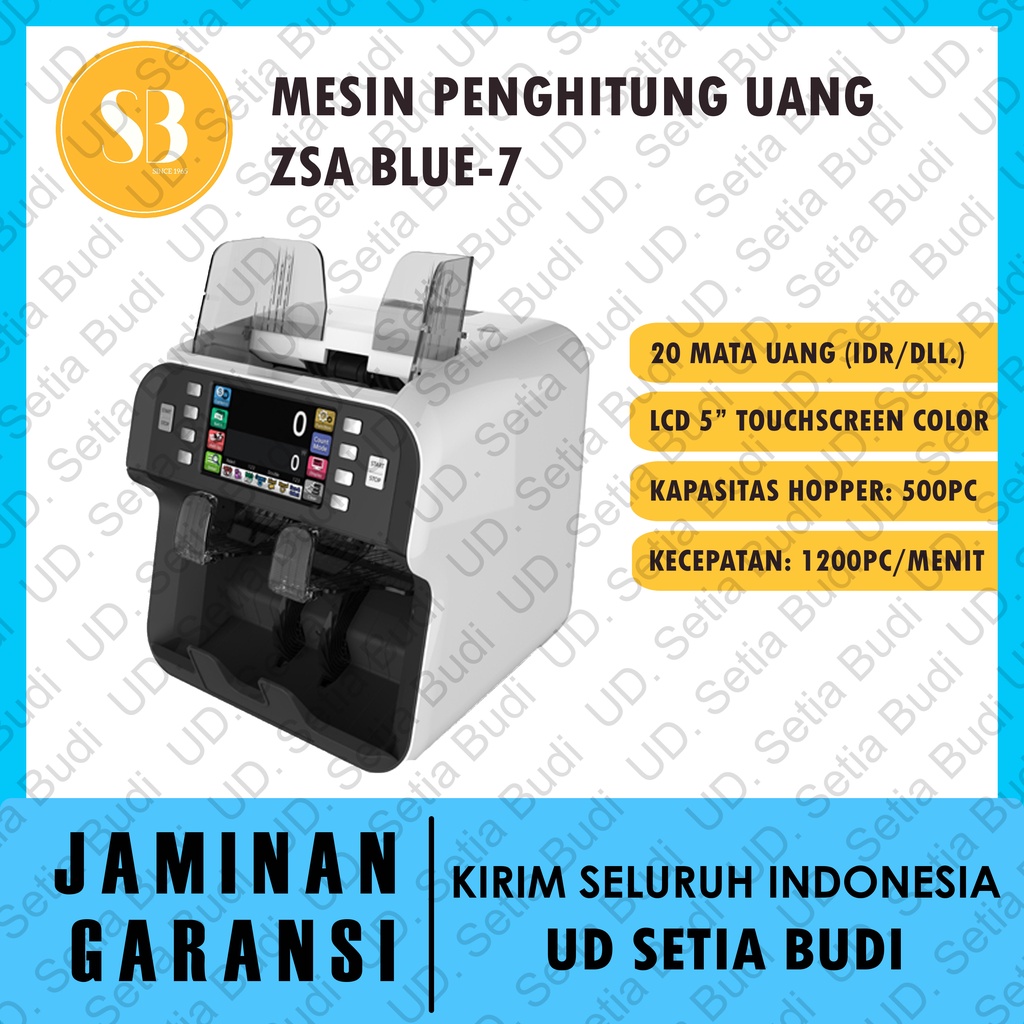 Mesin hitung Uang ZSA Blue 7 Money Counter