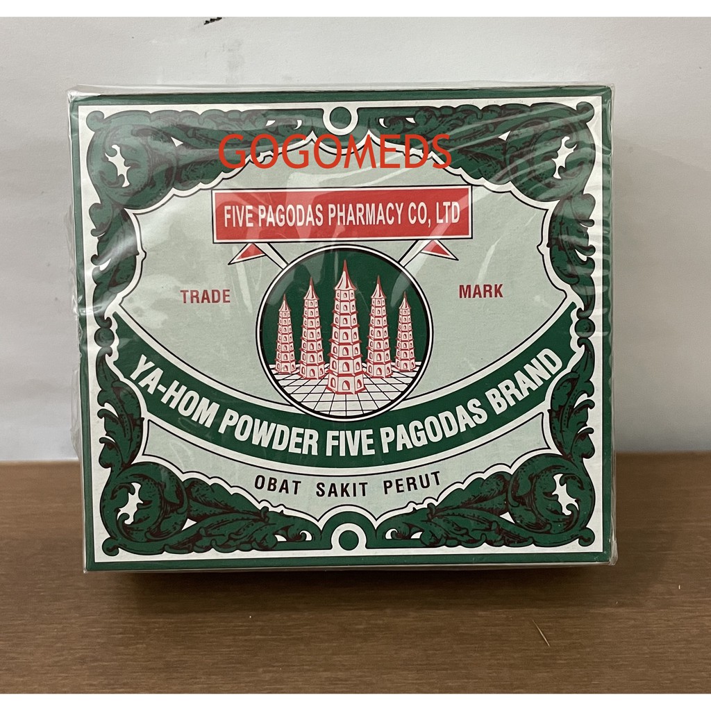 YA HOM POWDER FIVE PAGODA BRAND YAHOM LIMA PAGODA UNTUK SAKIT PERUT DIARE