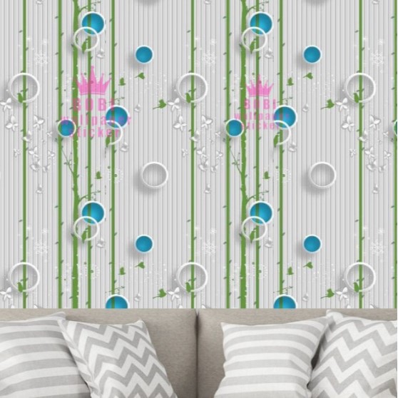 Wallpaper Dinding Sticker 6136-1 / Wallpaper Sticker PVC Uk. 9mx45cm