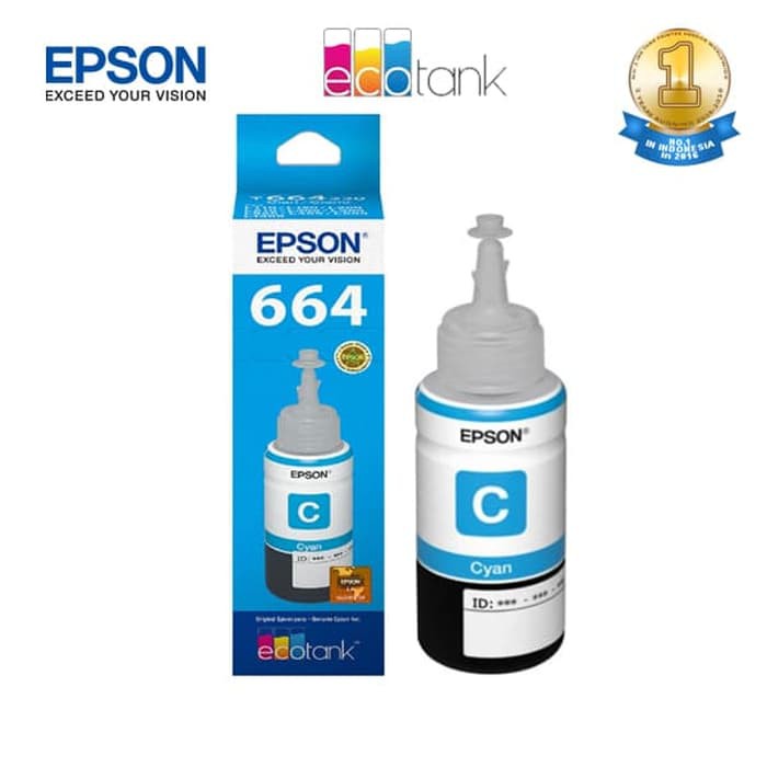 Ink Tinta printer Epson 664 70ml black yellow magenta cyan L120 L121 L110 L210 L220 L310 L350 L355 L360 L365 L380 L385 L405 L485 L555 L565 L1300