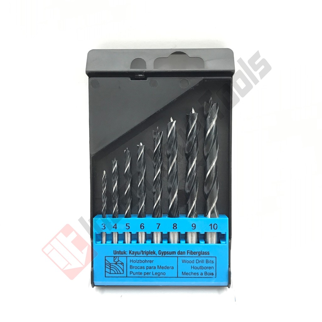 FUJIYAMA Mata Bor Kayu Set 8 pcs - Wood Drill Bit 3 - 10 mm