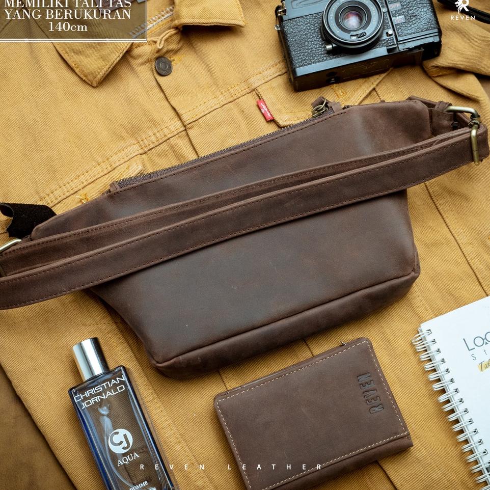 [Art. 3902J] Tas Selempang Weistbag Waist Shoulder Waistbag Wesbag Weisbag Bag Slempang Pria Kulit A