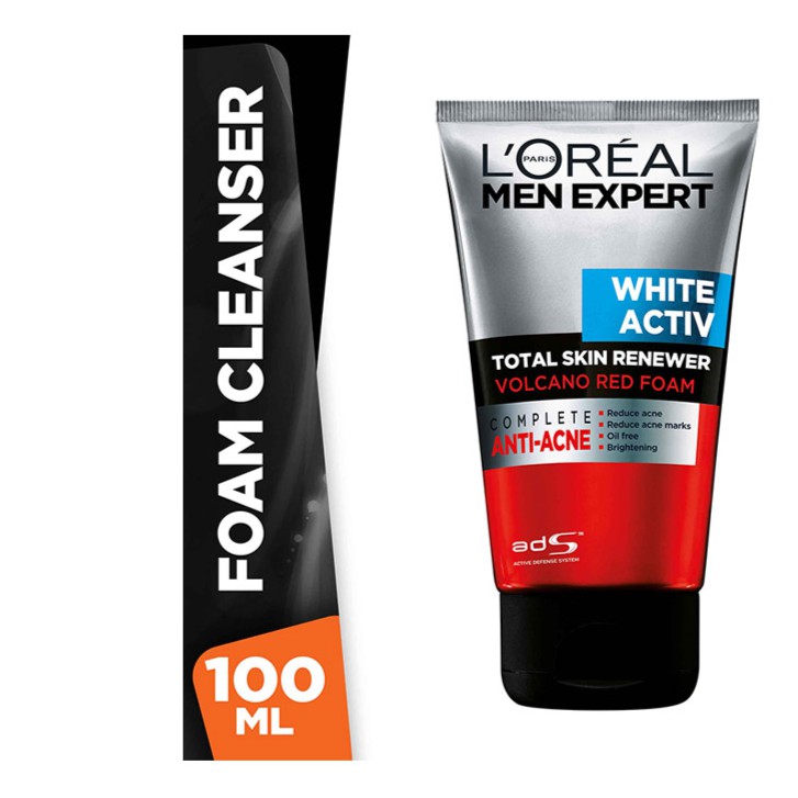 Loreal Paris Men Expert White Active Red Volcano Foam [100 mL]