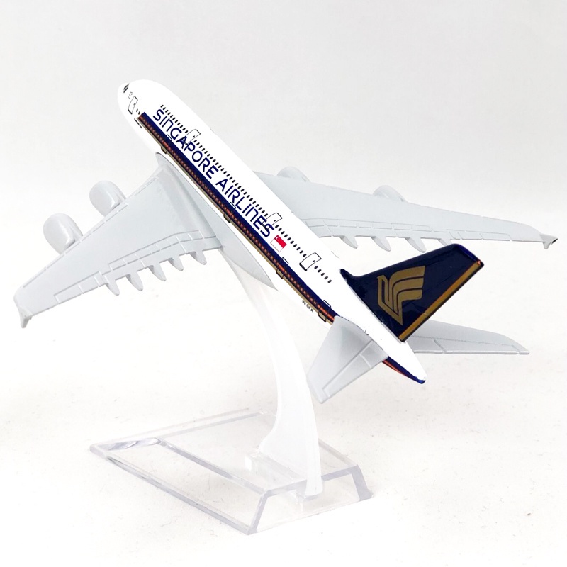 Miniatur Diecast Pesawat Terbang Singapore Airlines A380 380 Bahan Metal Ukuran 16cm