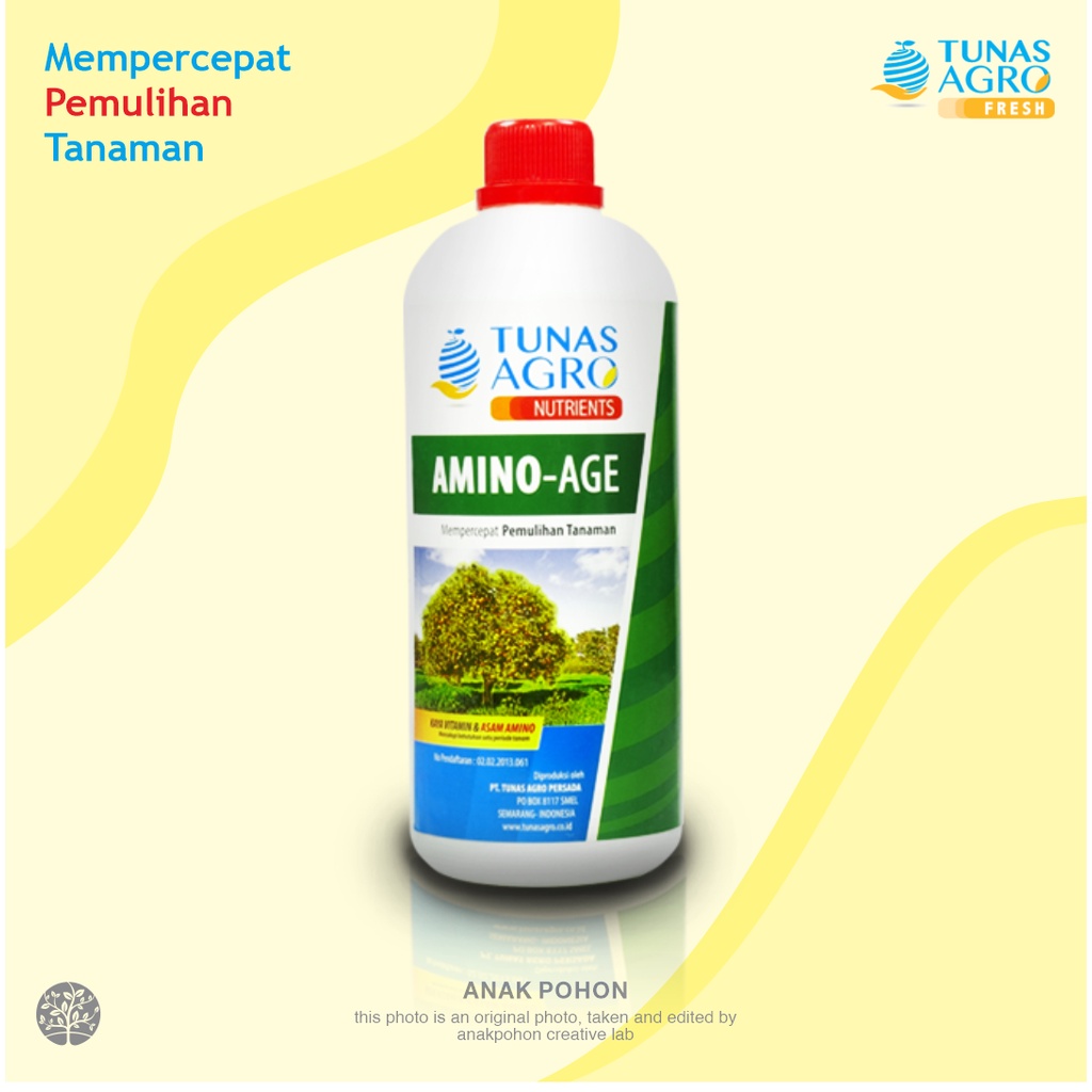 Pupuk Organik Cair Nutrisi AMINO-AGE - Mempercepat Pemulihan Tanaman - Kaya Asam Amino Murni &amp; Vitamin - TUNAS AGRO NUTRIENTS - 1 LITER / 1000 ML