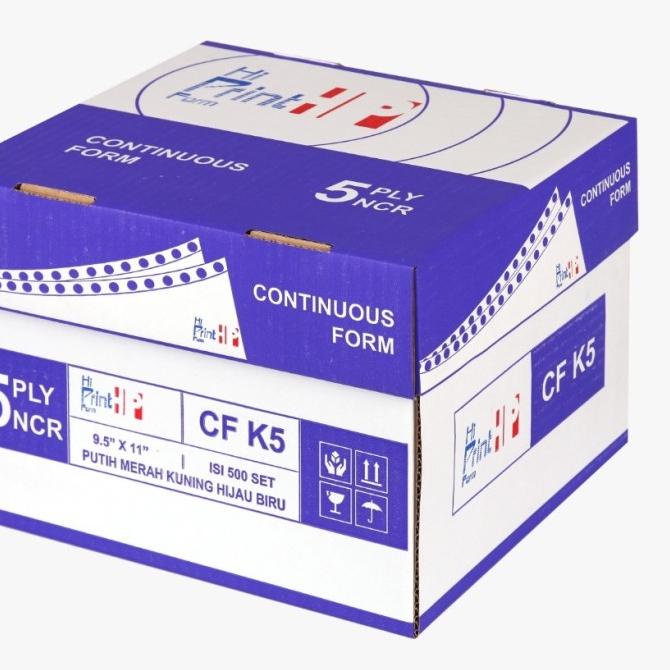 

Continuous Form 9.5x11 5 ply NCR (isi 500 sheets) Star Seller Termurah
